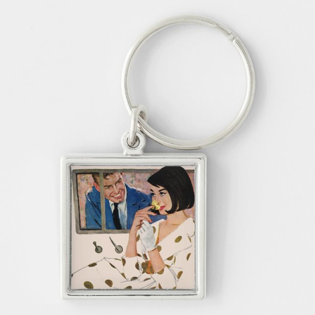 Porte-clés Le rose d'or (Devant)