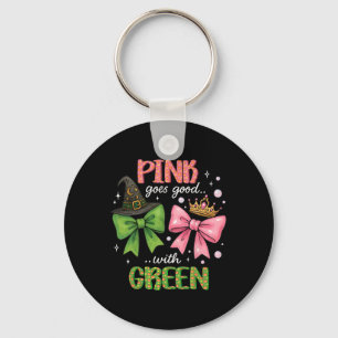 Porte-clés Le rose Va Bien Avec Le Vert Halloween Witch Pinka