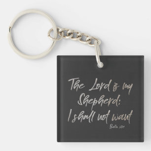 Porte-clés Le Seigneur est mon berger Psaume Bible Verse