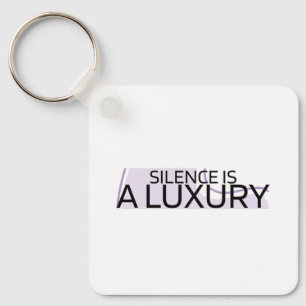 Porte-clés Le silence est un luxe Anneau de clés minimaliste