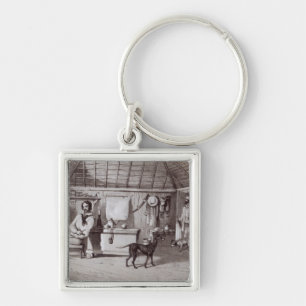 Porte-clés Le squatter premier à la maison, c.1847