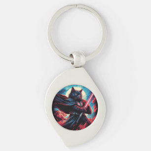 Porte-clés Le Stardust Samurai   Guerrier de chat cosmique