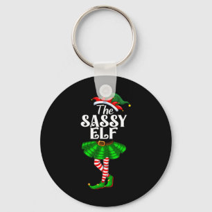 Porte-clés Le Sy Elf Xmas drôle de Noël assorti à la famille