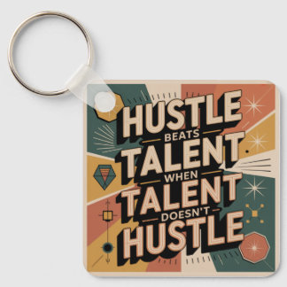 Porte-clés Le travail bat la talent quand le talent ne travai