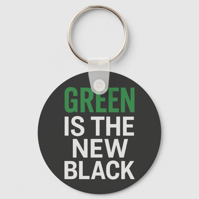 PORTE-CLÉS LE VERT EST LA NOUVELLE NOIRE (Recto)