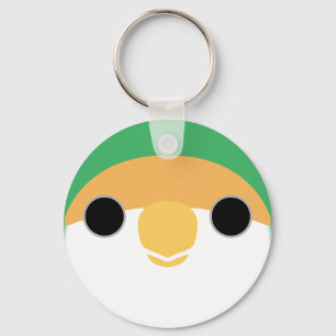 Porte-clés Le visage d'un oiseau de mer vert à la pêche