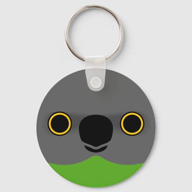 Porte-clés Le visage d'un perroquet du Sénégal (Recto)