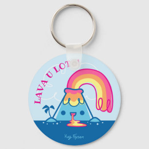 Porte-clés Le volcan de Kawaii
