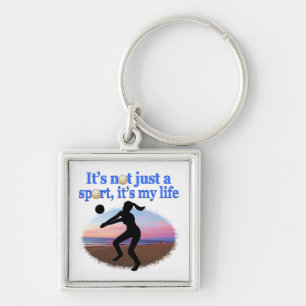 PORTE-CLÉS LE VOLLEYBALL INSPIRATIONNEL EST MON DESIGN DE VIE