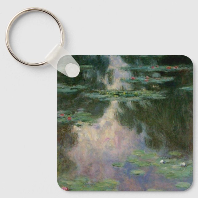 Porte-clés L'EAU MENSONNE EN ÉTANG VERT ROSE par Claude Monet (Recto)