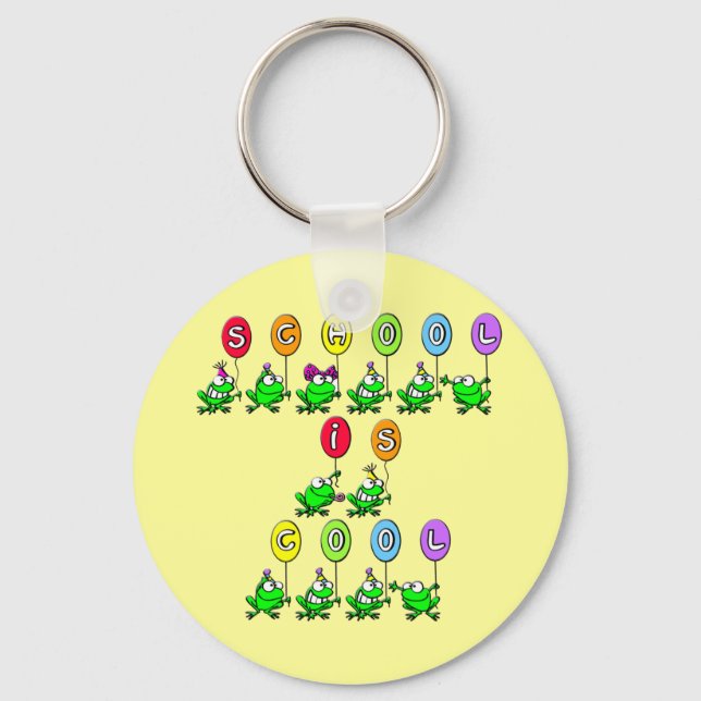 Porte-clés L'école est Cool - Grenouilles (Recto)