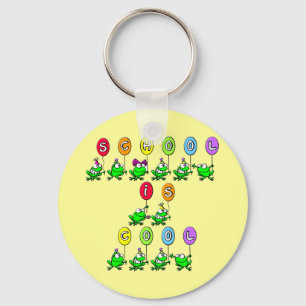 Porte-clés L'école est fraîche - des grenouilles