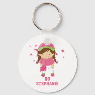 Porte-clés Lecteur de softball personnalisé et étoiles porte 