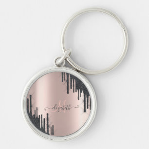 Porte-clés Lecteurs de Parties scintillant noire moderne Rose