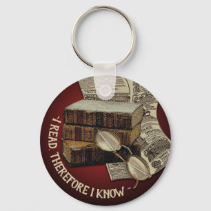 Porte-clés Lecture vintage drôle