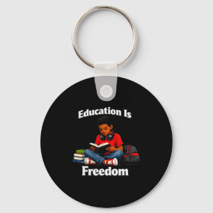 Porte-clés L'éducation est la liberté lecture design histoire
