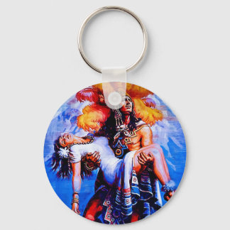 Porte-clés Légende Aztèque Mexicaine Iztaccihuatl Popocatepet