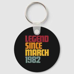 Porte-clés Légende depuis mars 1982 44e anniversaire - vintag