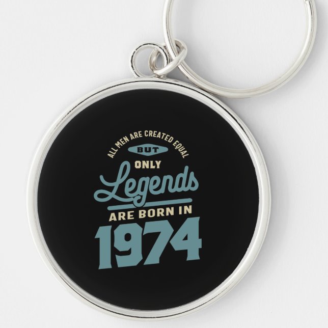 Porte-clés Légendes Depuis 1974 Cadeau Anniversaire (Devant)