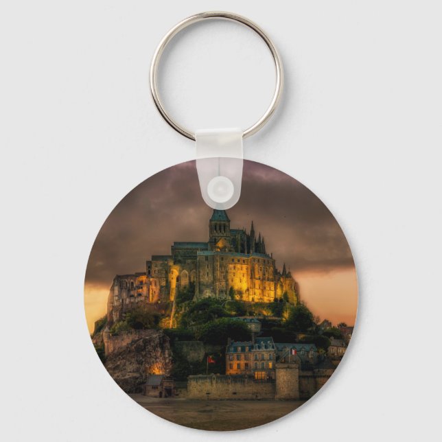 Porte-clés L'église de l'île du Mont-Saint-Michel Normandie (Recto)