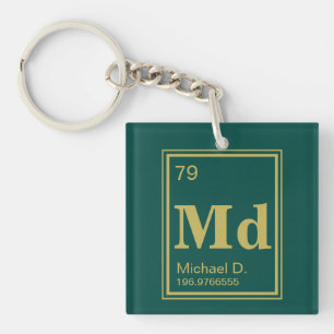 Porte-clés L'élément de vous ! Or nommé fait sur commande