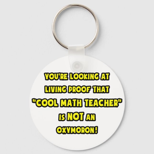 Porte-clés L'enseignant de mathématiques cool n'est pas un ox (Recto)