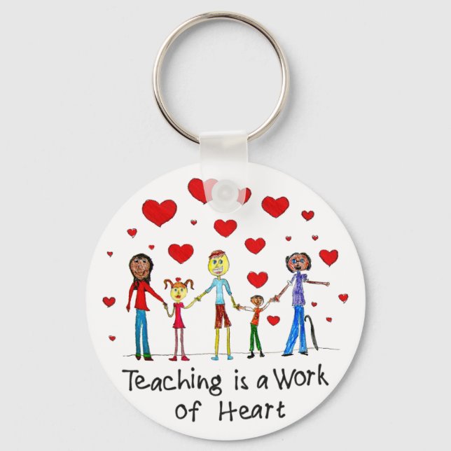 Porte-clés L'enseignement est une oeuvre de Heart Keychain (Recto)