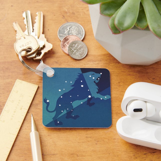 Porte-clés Leo Lion Constellation Astrologie Zodiaque Vintage (Bureau)