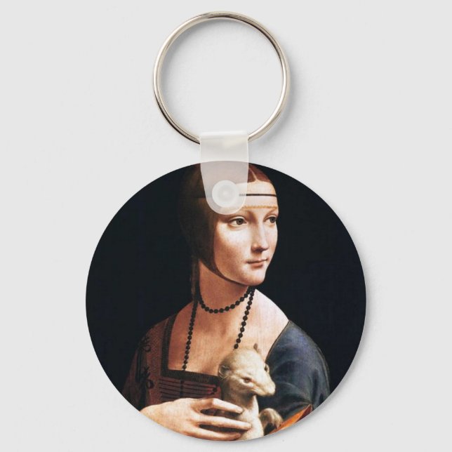 Porte-clés Léonard de Vinci Lady avec un Porte - clé d'Ermine (Recto)