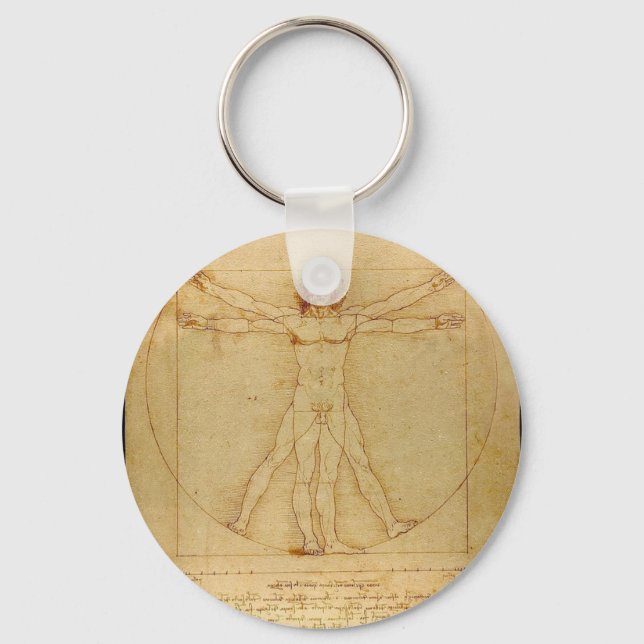 Porte-clés Leonardo Da Vinci - Vitruvian Homme Peinture (Recto)