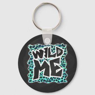 Porte-clés Léopard noir et Turquoise