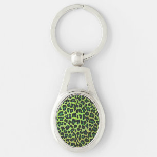 Porte-clés Léopard noir et vert