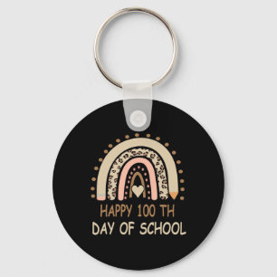 Porte-clés Leopard Rainbow Happy 100th Day School Cute 100 Da
