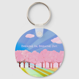 Porte-clés Les Arbres Roses Respirent En Respirant