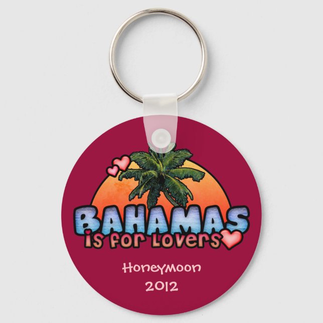 Porte-clés Les Bahamas sont pour les amoureux (Recto)