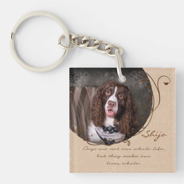 Porte-clés Les chiens font à nos vies le grand modèle entier (Devant)