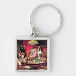 Porte-clés Les chiens jouant l'exploit de peinture de