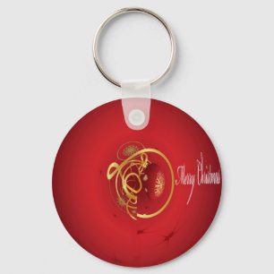 Porte-clés Les cloches de Noël rouges Jingle ont un beau jour