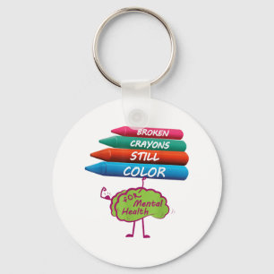 Porte-clés Les crayons cassés colorent encore la sensibilisat