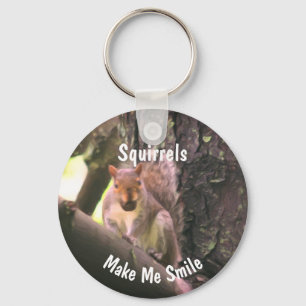 Porte-clés Les écureuils me font sourire Art animal