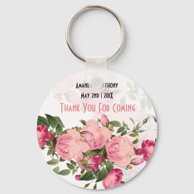 Porte-clés Les faveurs florales-merci cadeau (Recto)