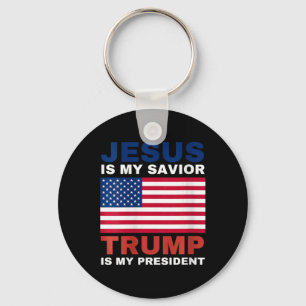 Porte-clés Les femmes Trump 2020 Cadeaux Jésus est mon sauveu