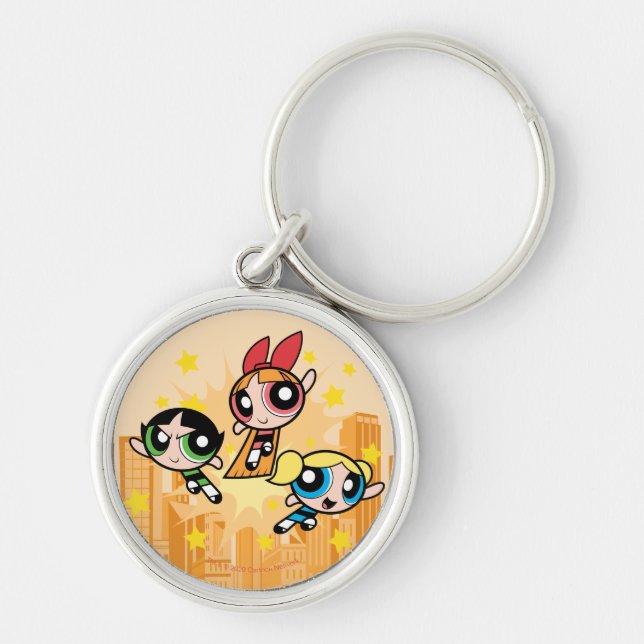 Porte-clés Les Filles Powerpuff Sauvent La Journée (Devant)