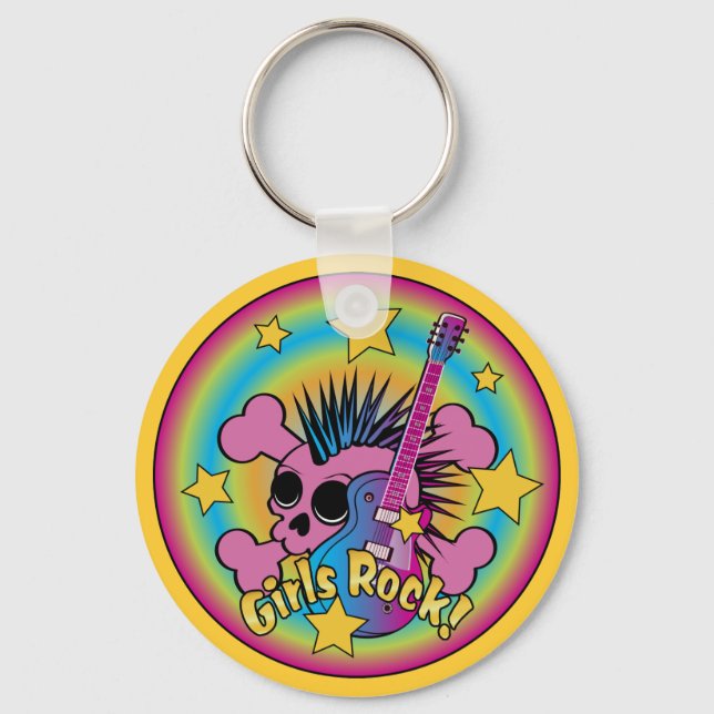 Porte-clés Les filles Rock Skull & Crossbones (Recto)