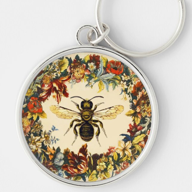 PORTE-CLÉS LES FLEURS DU PRINTEMPS MIEL BEE / BEEKEEPER (Devant)