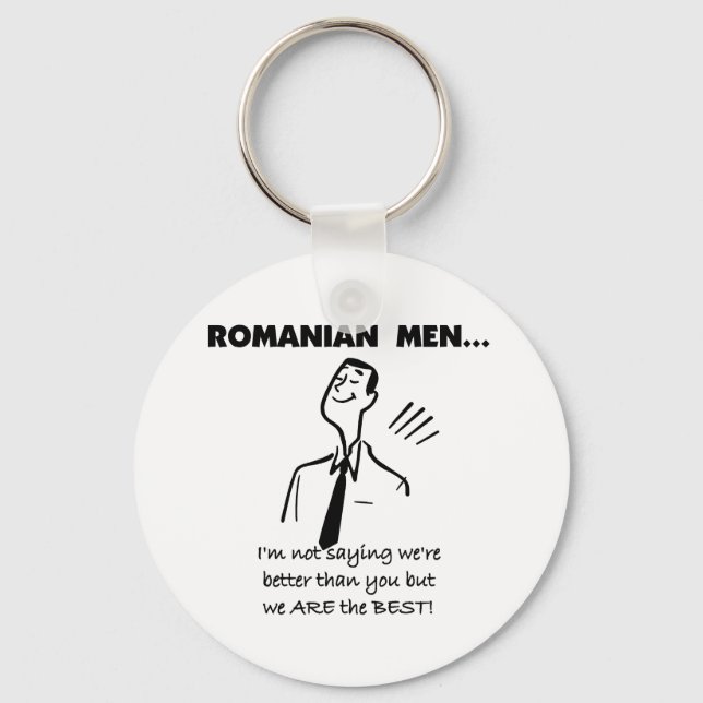Porte-clés Les hommes roumains sont les meilleurs (Recto)