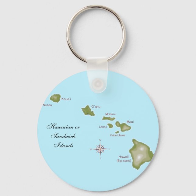 Porte-clés Les îles Hawaiiennes (Recto)