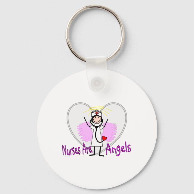 Porte-clés Les infirmières sont des anges (Recto)