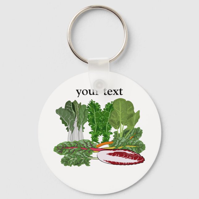 Porte-clés Les légumes verts Les amateurs de légumes (Recto)