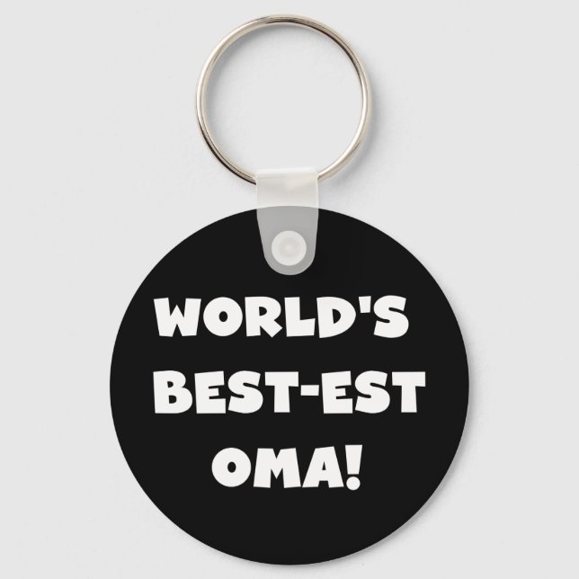 Porte-clés Les meilleurs cadeaux Oma Noir ou Blanc du monde (Recto)